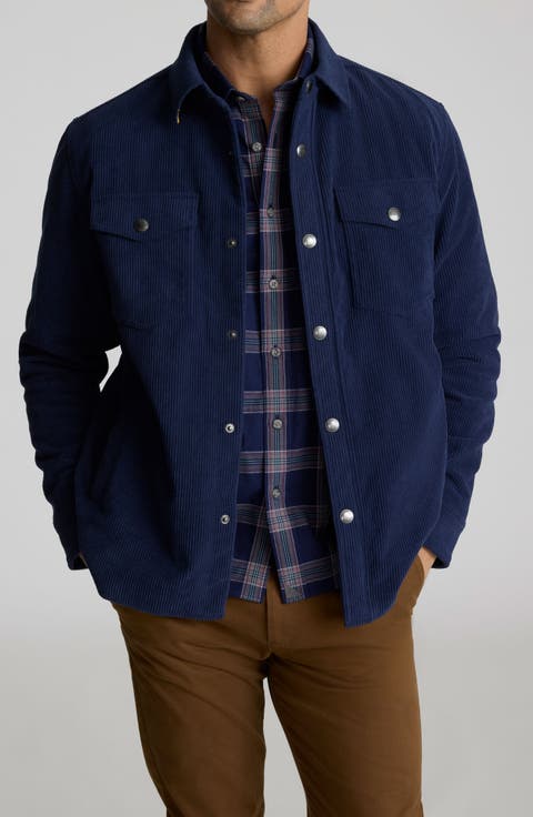 Irvine Fleece Lined Corduroy Snap-Up Shirt Jacket