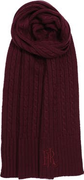 Lauren Ralph Lauren core cable logo scarf