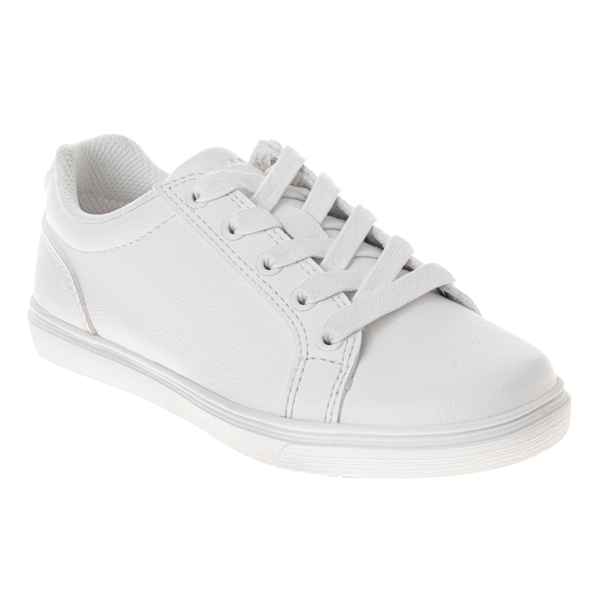 Perry Ellis Boys' Portfolio Sneakers Lightweight Ultra-Foam Sole Non-Slip Sole All-Day Comfort., Main, color, White