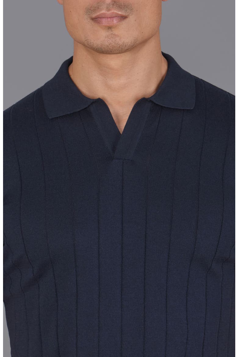 Cotton Selection Buttonless Polo Shirt, Alternate, color, Navy
