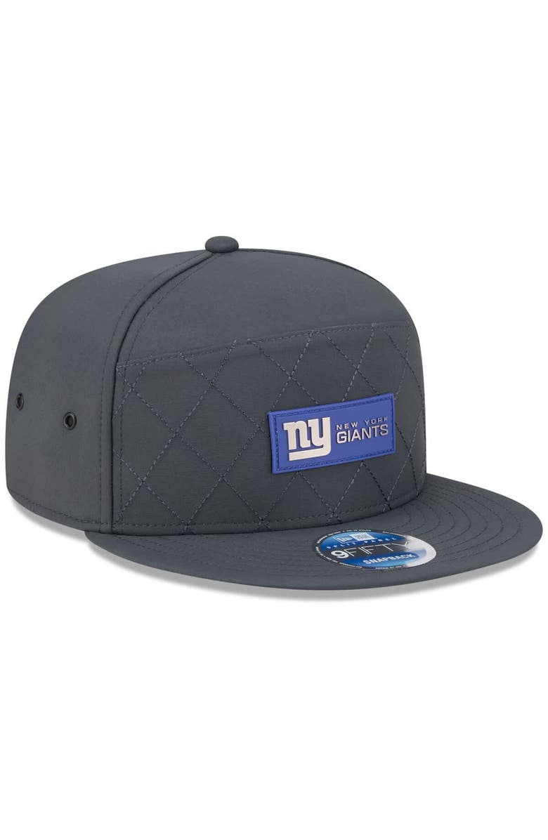 New Era Men's New Era Charcoal New York Giants 2025 Sideline Cold Weather Split Panel 9FIFTY Snapback Hat, Alternate, color, Charcoal