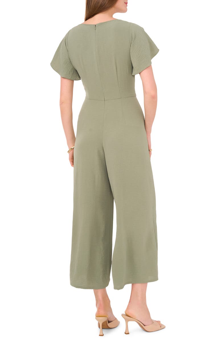 Vince Camuto Tie Waist Crop Wide Leg Jumpsuit, Alternate, color, 