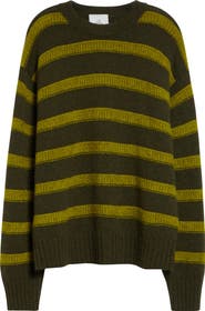 The Elder Statesman Ridgeline Stripe Oversize Cashmere Sweater