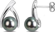 DELMAR 8-8.5mm Cultured Tahitian Pearl Drop Earrings
