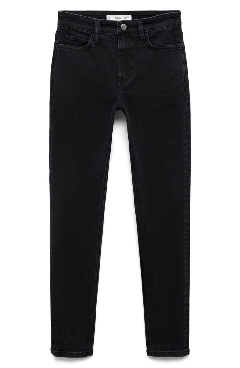 MANGO Newisa Skinny Jeans, Alternate, color, Black Denim
