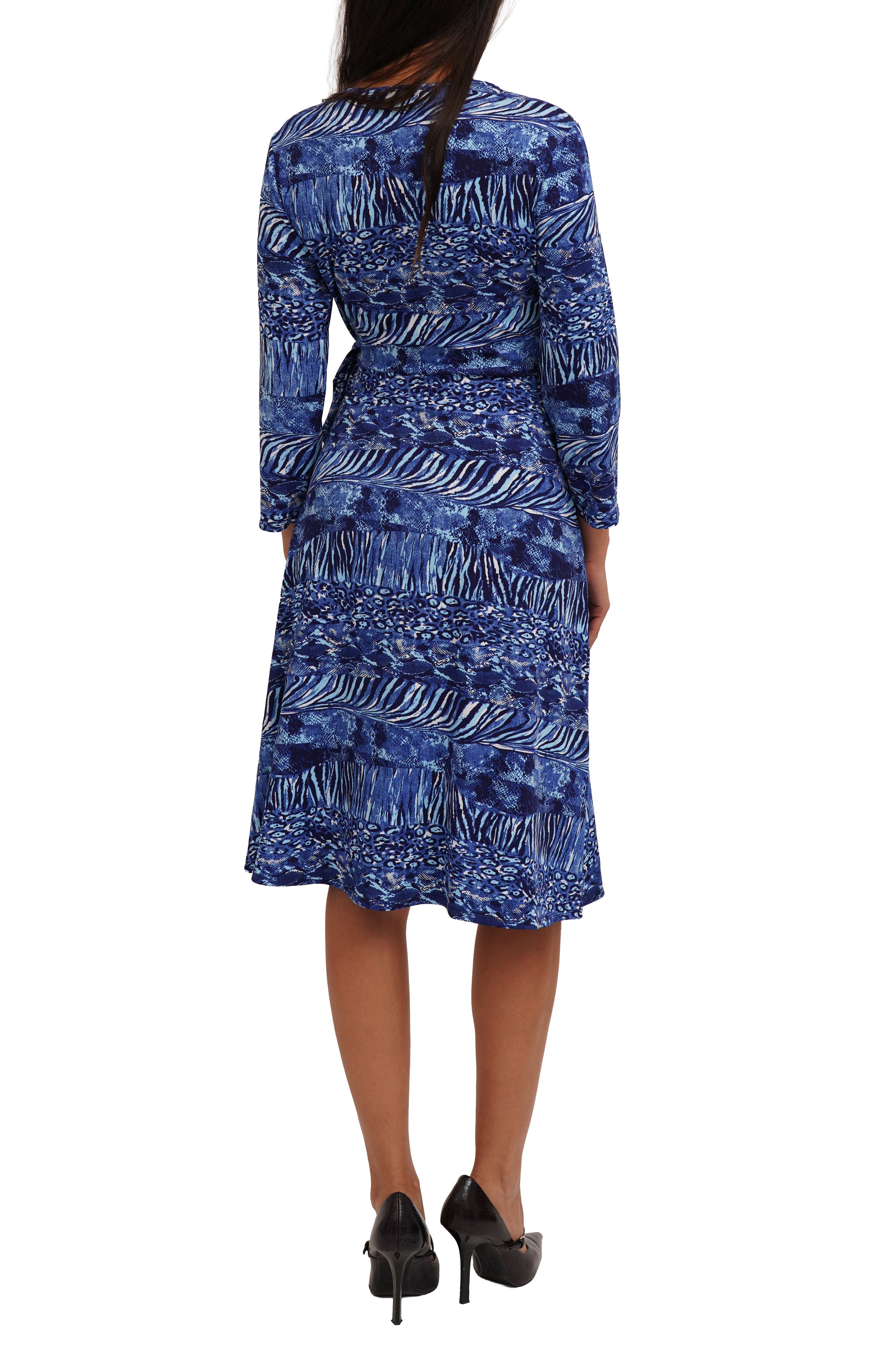 Print Wrap Dress - image 2