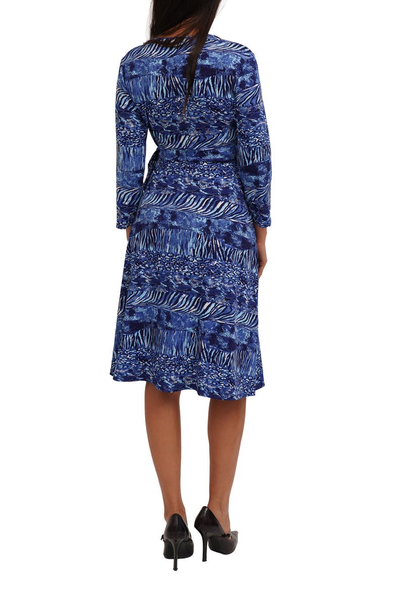 Print Wrap Dress, Alternate, color, CLARE