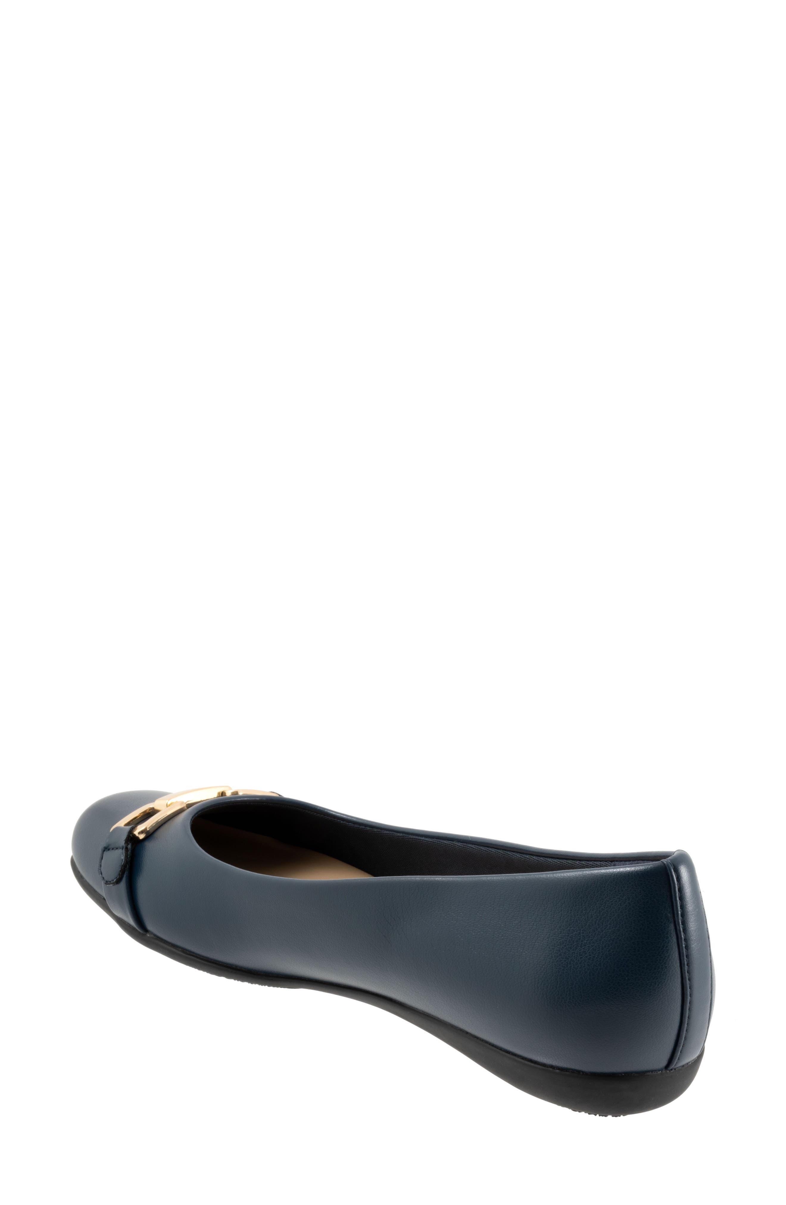 Trotters Sadie Flat, Alternate, color, Navy