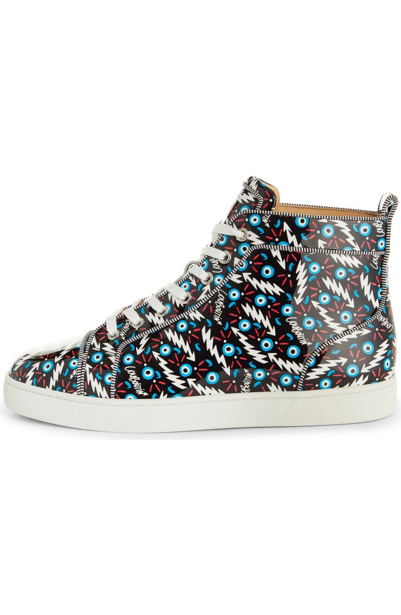 Christian Louboutin Louis Orlato Patent Leather High Top Sneaker, Alternate, color,