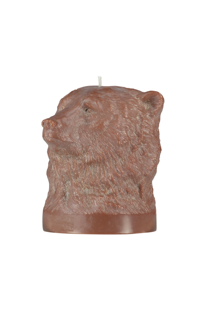 Bear Head Candle, Alternate, color, Rose Beige