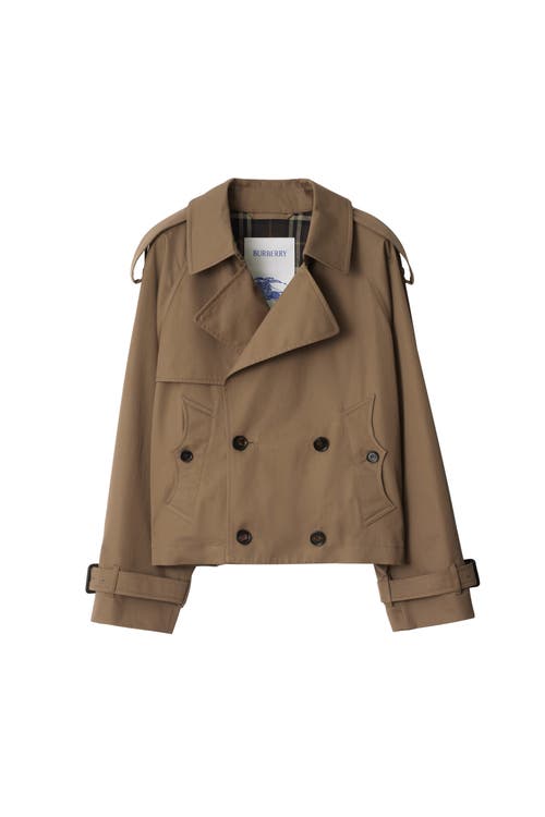 Burberry Men Brown Jacket With Lapels On The Front And Belts On The Cuffs In Cotton Man In Brown