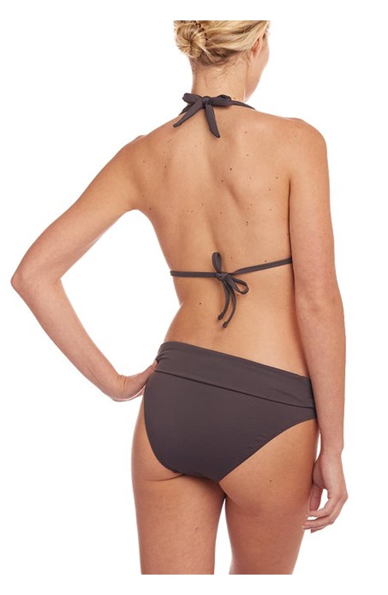 LASCANA Halter Push Up Bikini Top Size 30B, Alternate, color, Brown