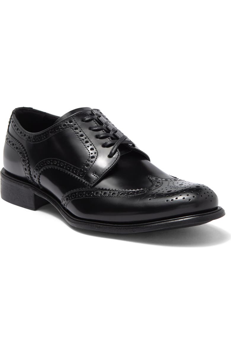 Dolce&Gabbana Leather Brogue Wingtip Derby, Main, color,