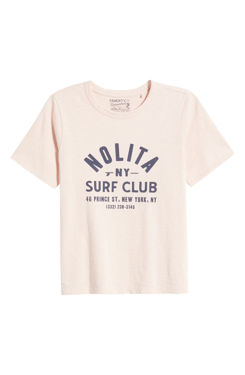 Faherty Nolita Sunwashed Cotton Graphic T-Shirt, Alternate, color, Peach Whip