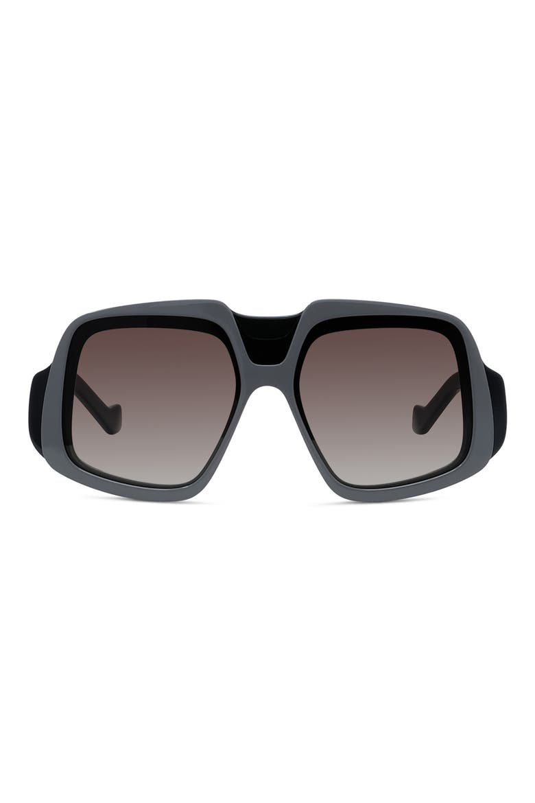 Anagram 61mm Gradient Geometric Sunglasses, Main, color, SBLK/BORDG