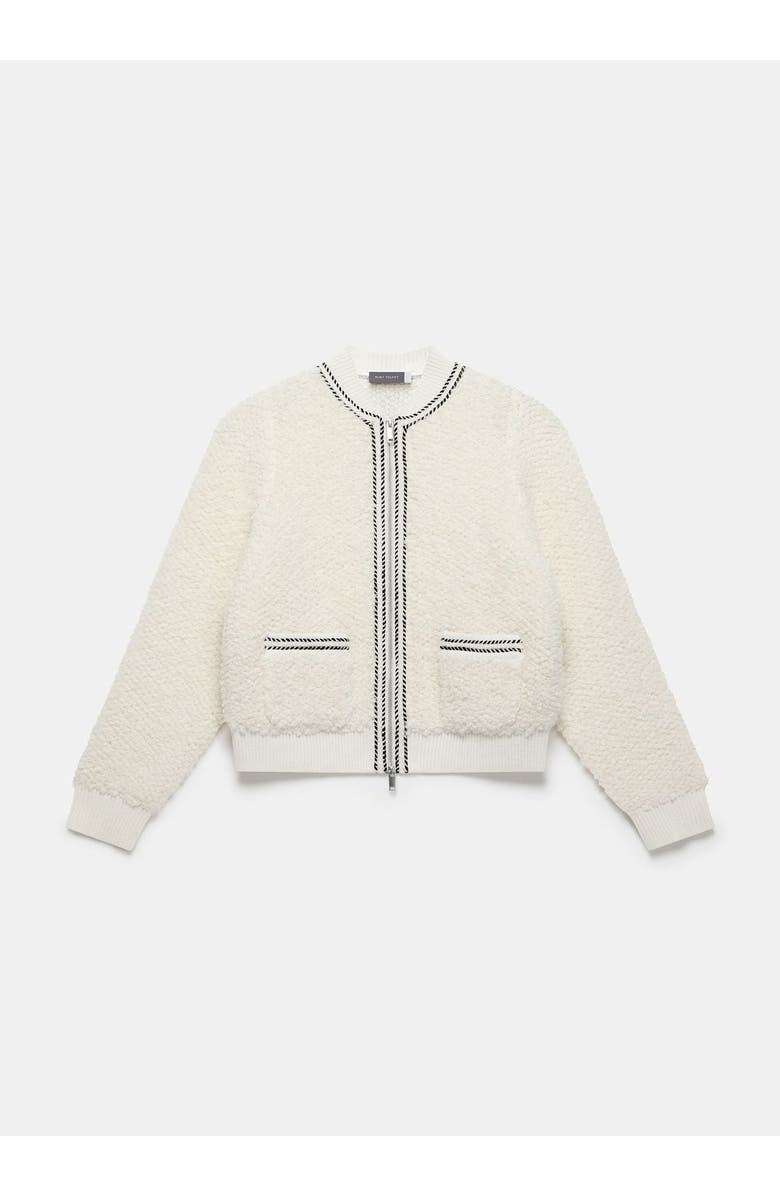 MINT VELVET Boucle Bomber Jacket, Alternate, color, Cream