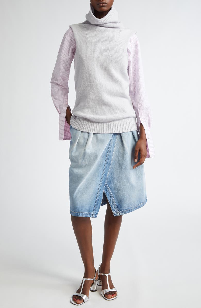 Dries Van Noten Solade Denim Skirt, Alternate, color, 