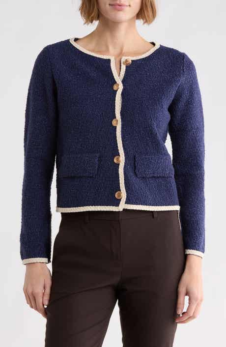 Contrast Trim Cardigan