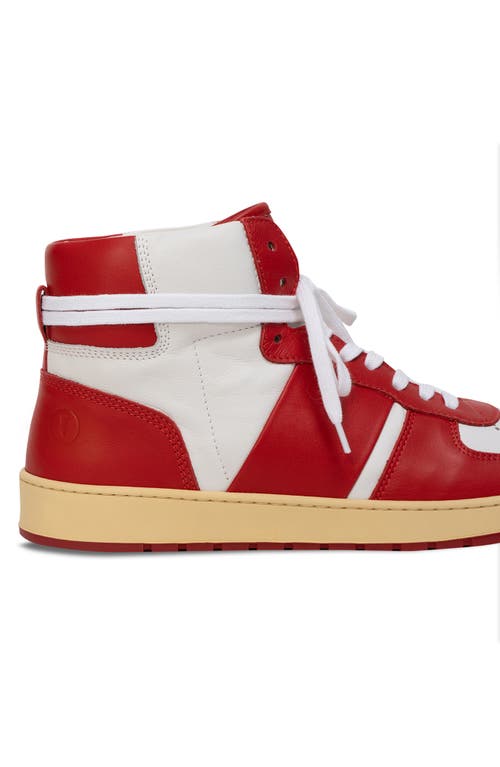 Collegium Pillar Destroyer High Top Sneaker In Red