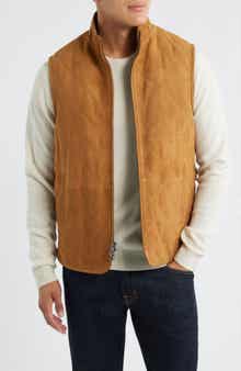Peter Millar Essex Quilted Water Resistant Suede Vest