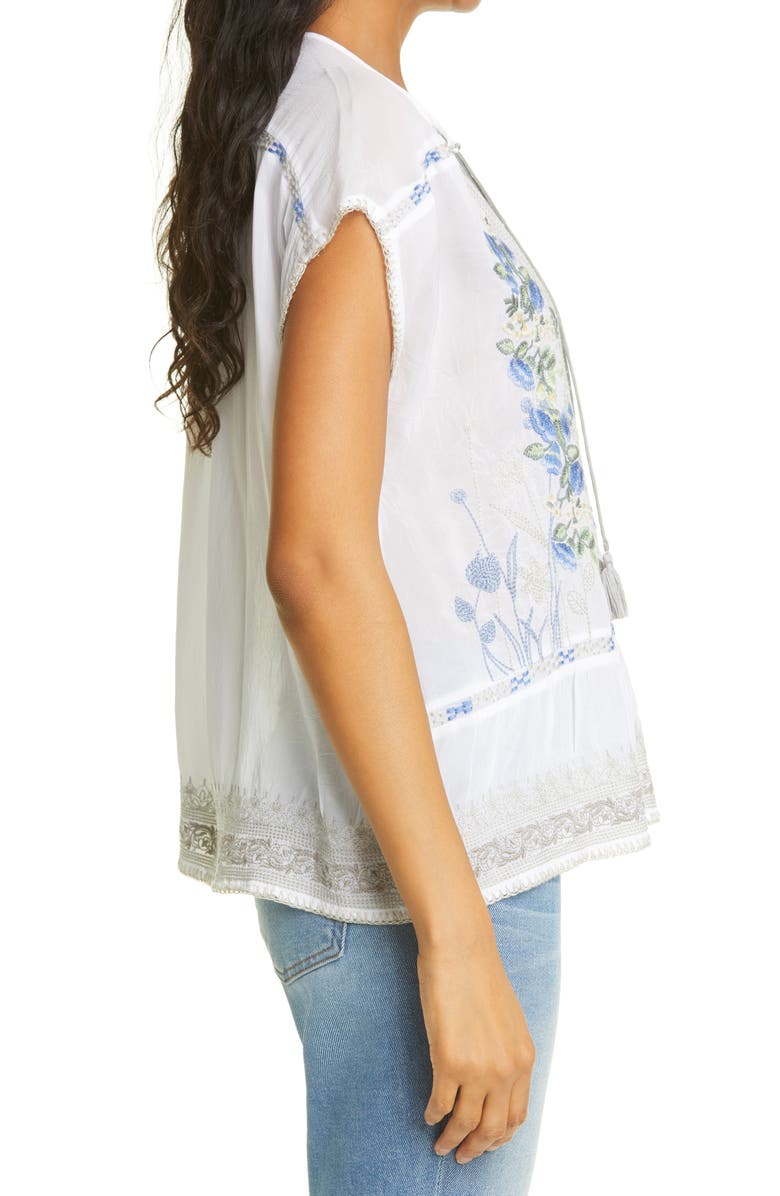 Johnny Was Noah Embroidered Peasant Top, Alternate, color, 