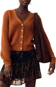 PER UNA BY M&S Lofty Pointelle V-Neck Cardigan