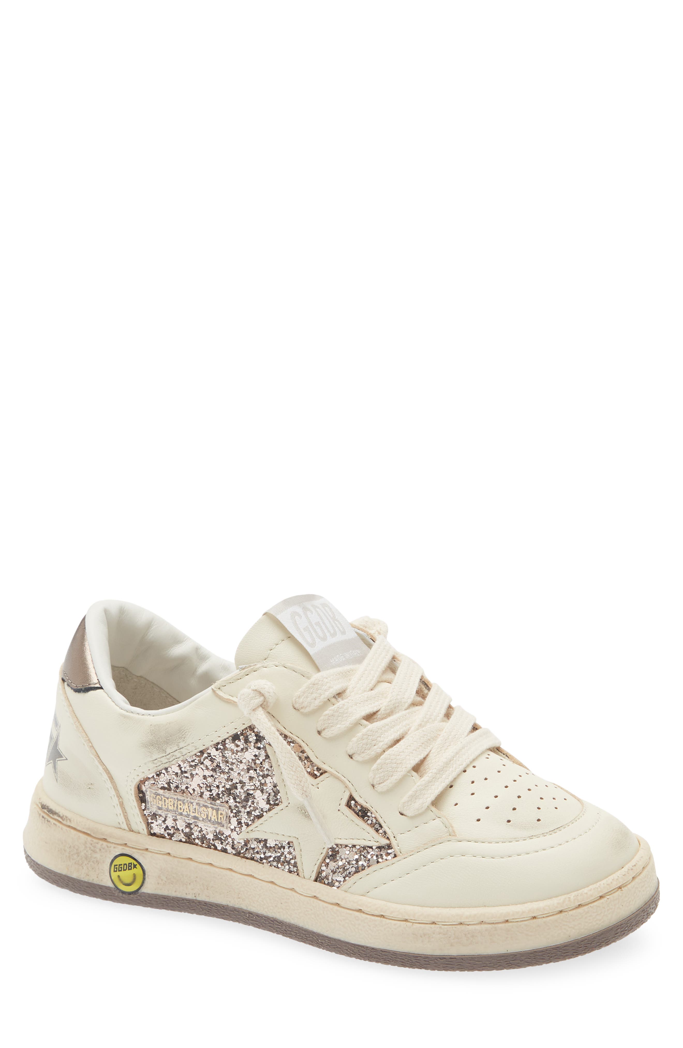 Golden Goose Kids' Ball Star Sneaker, Main, color, Taupe/ White