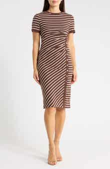 Stripe Knit Midi Dress