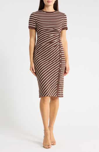 Stripe Knit Midi Dress