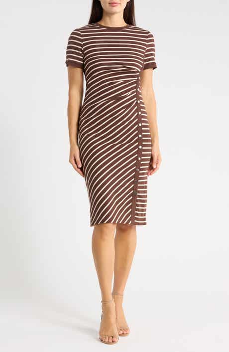 Stripe Knit Midi Dress