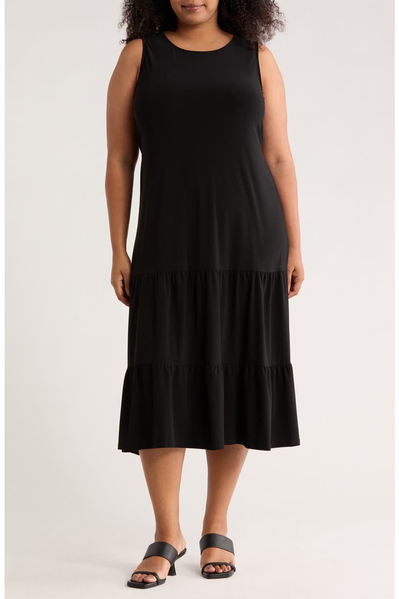 Tiered Maxi Dress, Main, color, BLACK