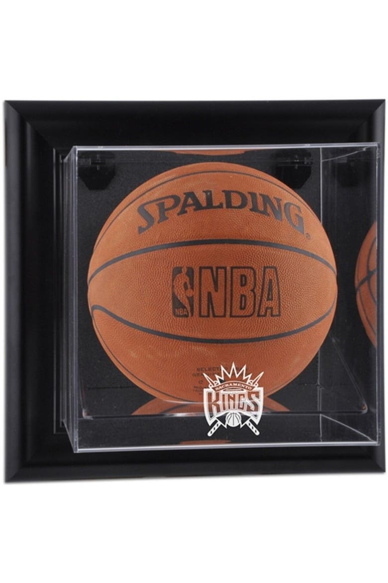 Sacramento Kings Black Framed Wall-Mounted Hardwood Classics 1994 - 2016 Team Logo Basketball Display Case, Main, color, Black