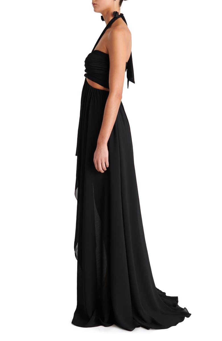 Ronny Kobo Natasha Cutout Halter Gown, Alternate, color, 