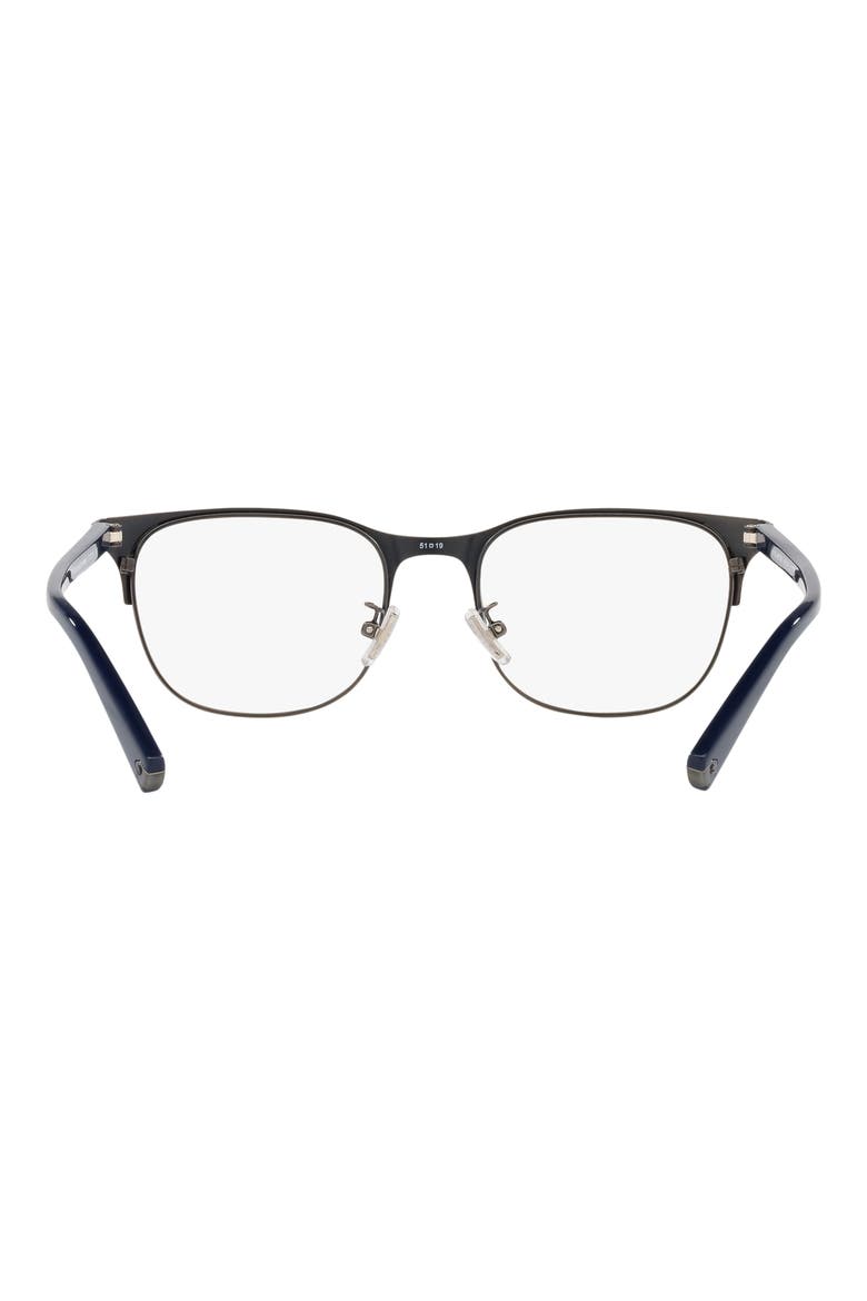 51mm Round Optical Glasses, Alternate, color, NAVY / GUNMETAL / DEMO LENS