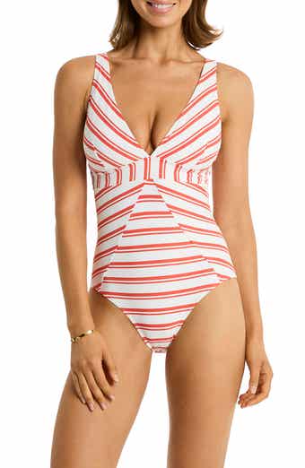 Sea Level Biarritz Panel Stripe One-Piece Swimsuit