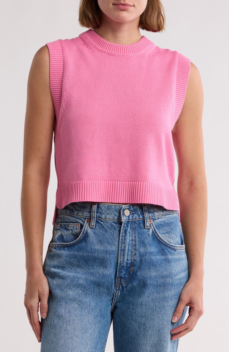 French Connection Mozart Cotton Sweater Tank, Main, color,