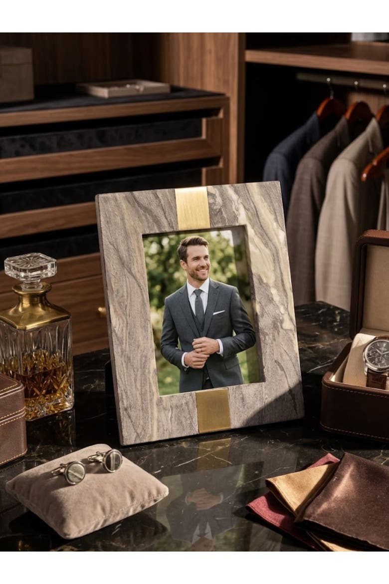 Skye Onyx Picture Frame, Alternate, color, Mocha Brown