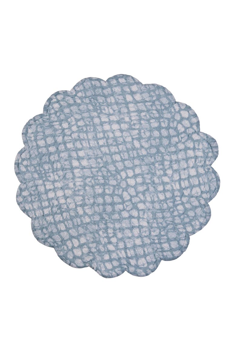 Cerulean Breeze Reversible Round Set of 6 Placemats 17", Alternate, color, Blue