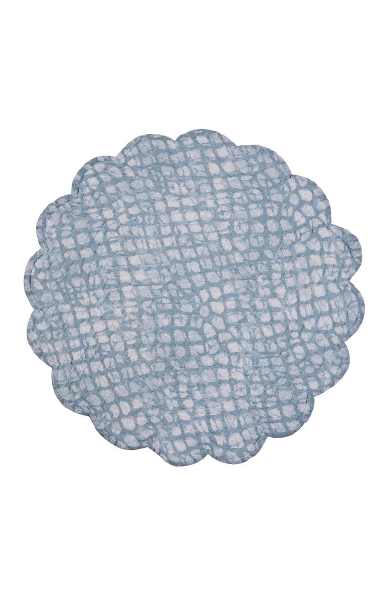 C&F Home Cerulean Breeze Reversible Round Set of 6 Placemats 17", Alternate, color, Blue