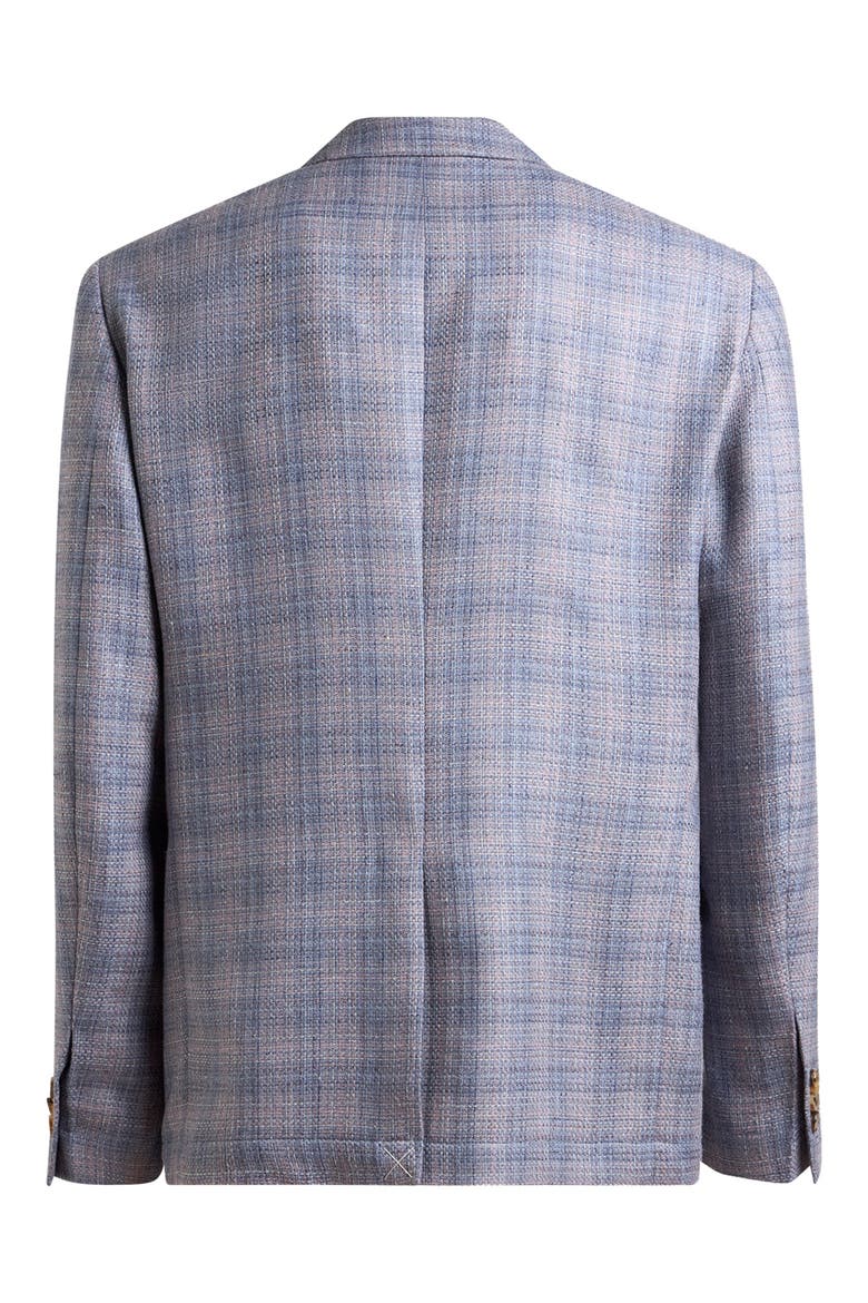 Plaid Silk & Wool Sport Coat, Alternate, color, GLICINE VIOLA CHIARI