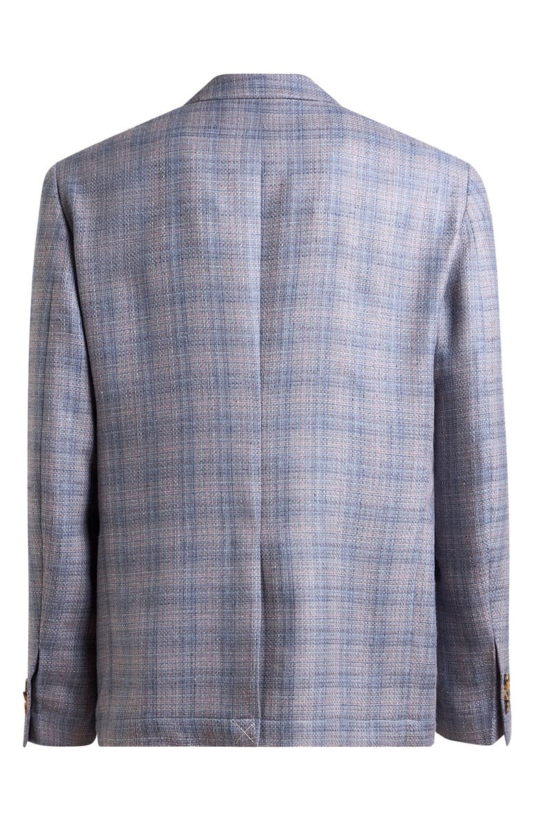Etro Plaid Silk & Wool Sport Coat, Alternate, color, Glicine Viola Chiari