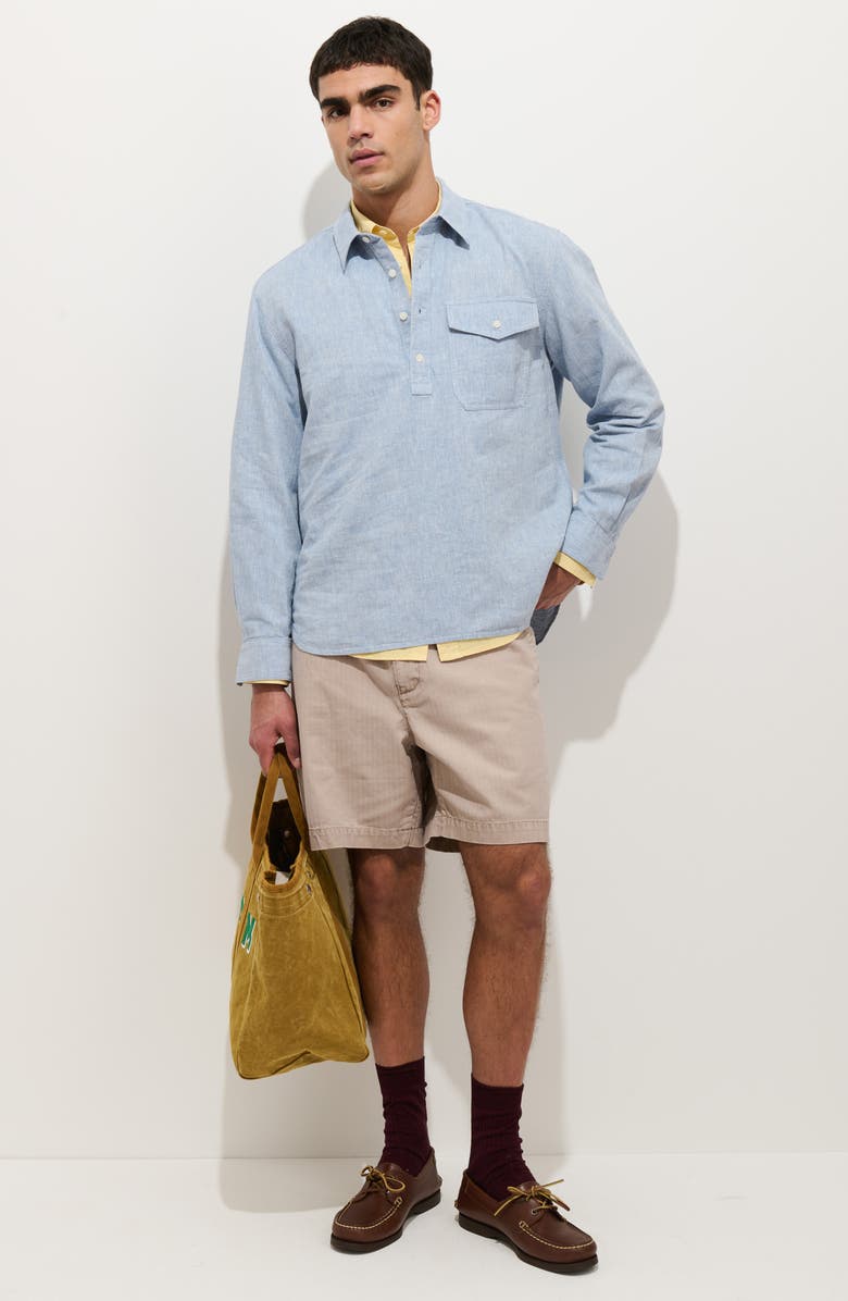 Alex Mill Carter Linen & Cotton Popover Shirt, Alternate, color, Light Blue Chambray