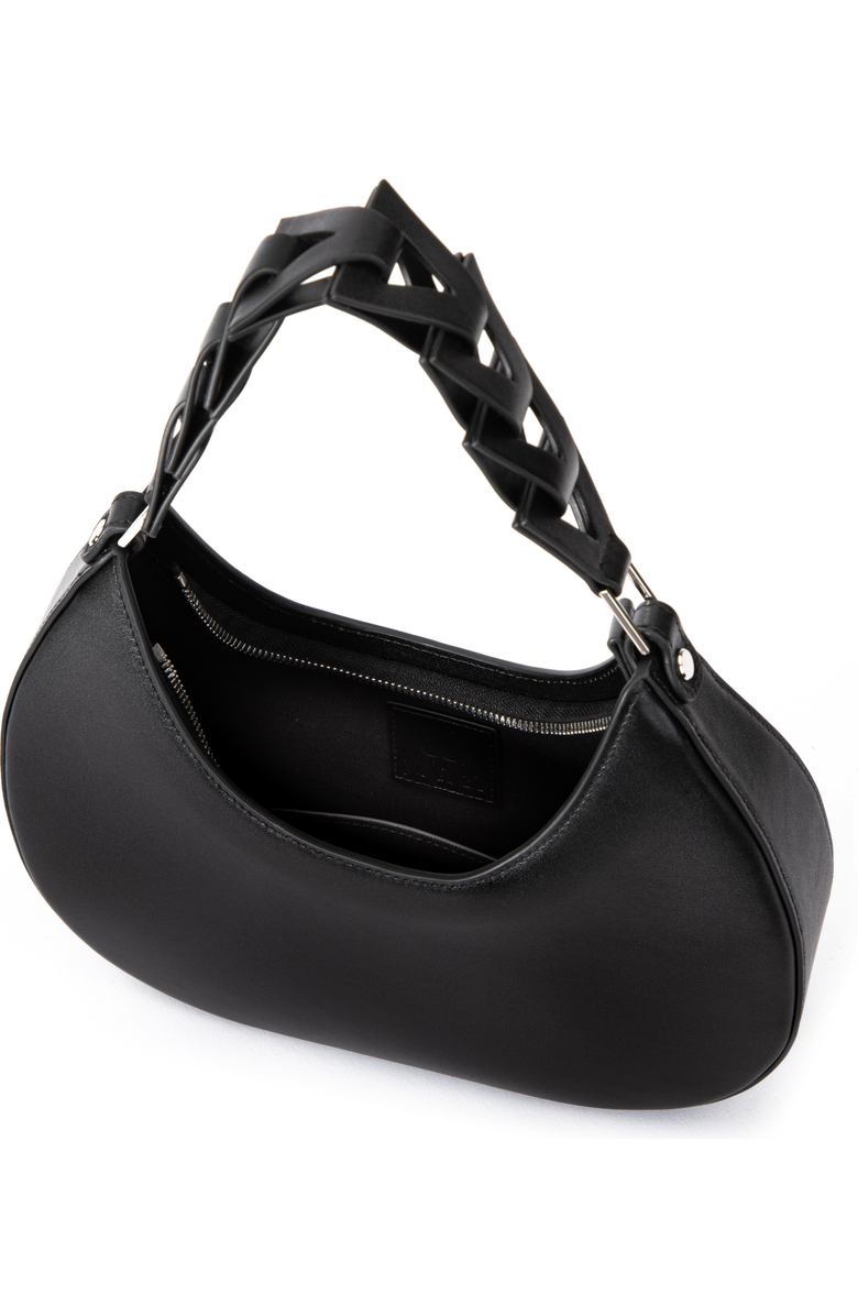 JURGI D Letter Shoulder Bag in Smooth Leather, Alternate, color, Black