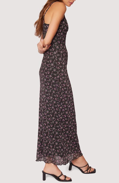 Lost + Wander Isabella Floral Print Slipdress In Black Pink Floral