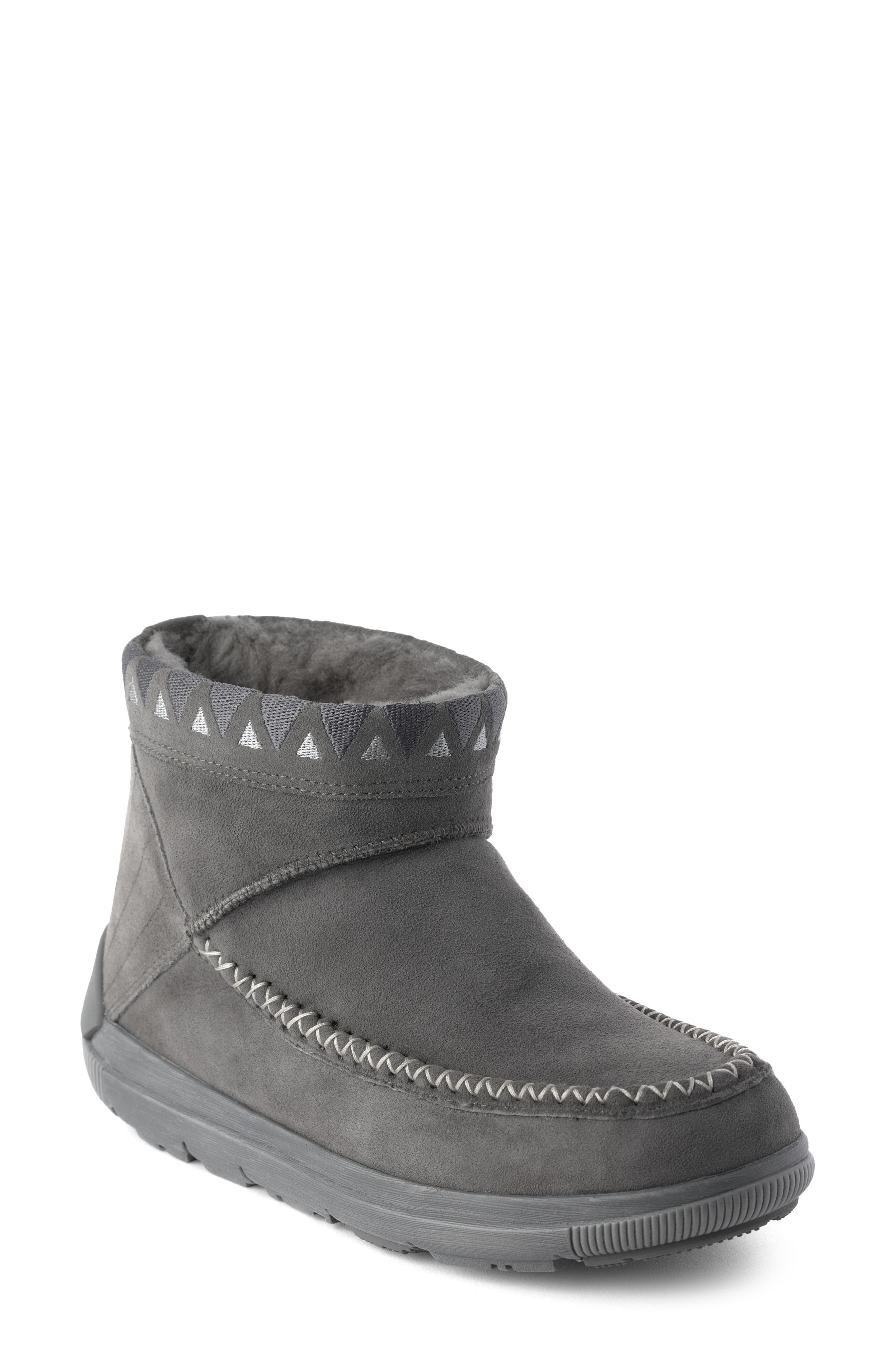 Manitobah Reflections Genuine Shearling Water Resistant Bootie, Main, color, 
