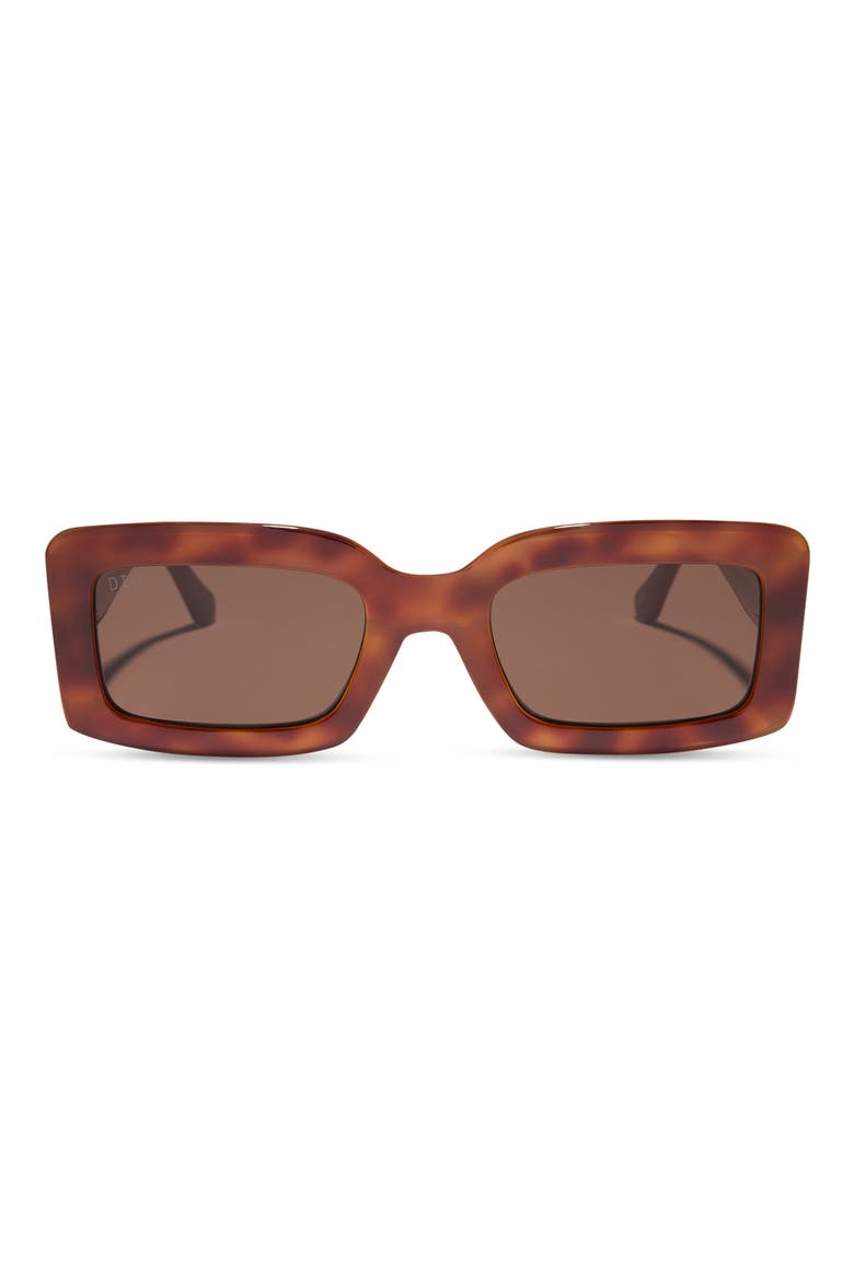 Katie 52mm Gradient Rectangle Sunglasses, Main, color, MAPLE TORTOISE