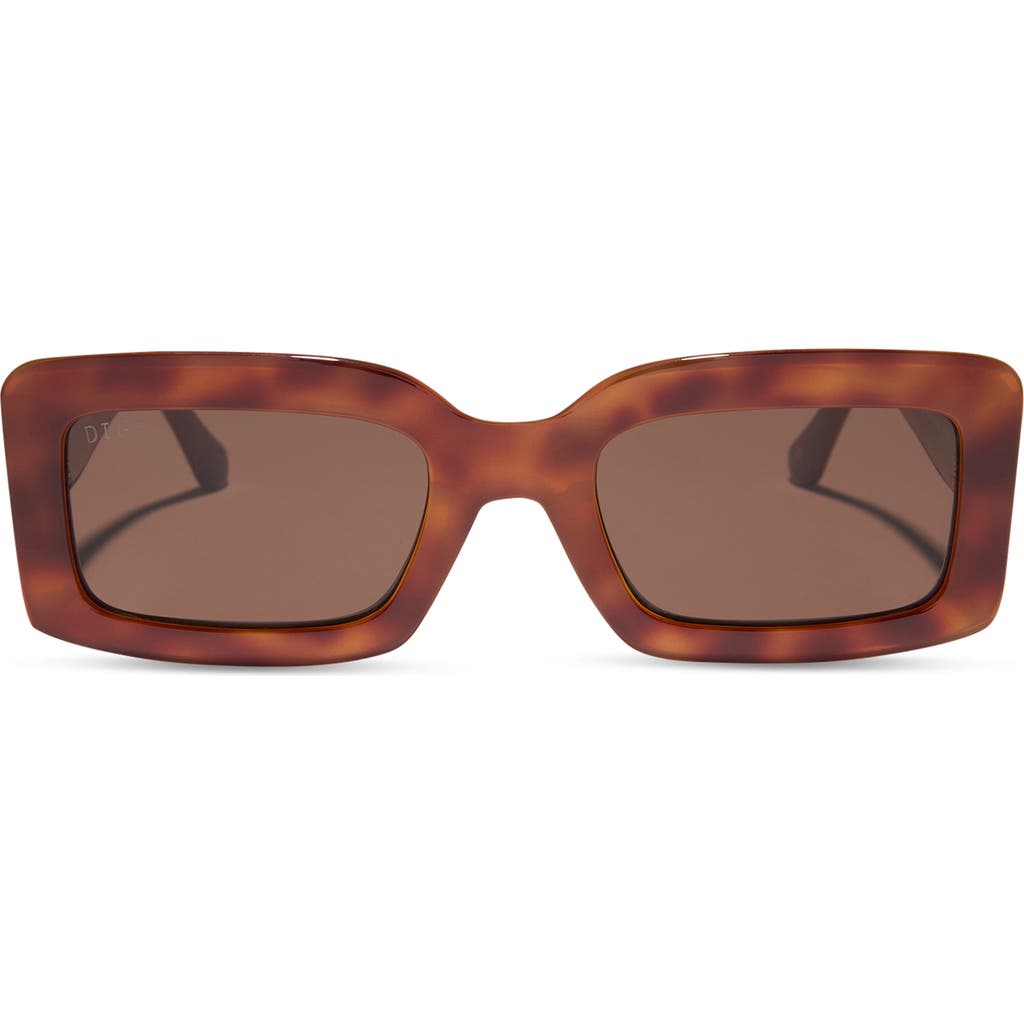 Diff Katie 52mm Gradient Rectangle Sunglasses In Brown