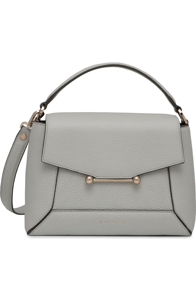 Strathberry Mosaic Leather Top Handle Bag, Main, color, Marble Grey