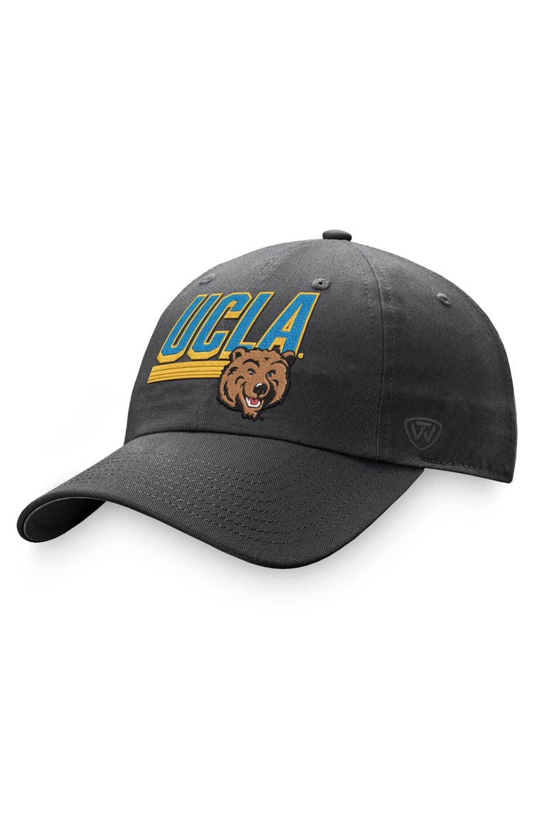 TOP OF THE WORLD Men's Top of the World Charcoal UCLA Bruins Slice Adjustable Hat, Main, color,