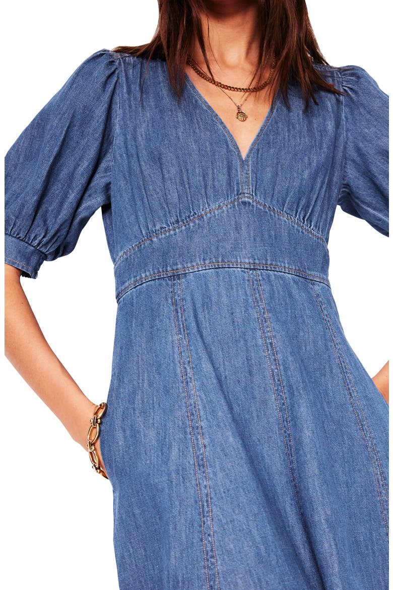 Denim A-Line Dress, Alternate, color, DENIM